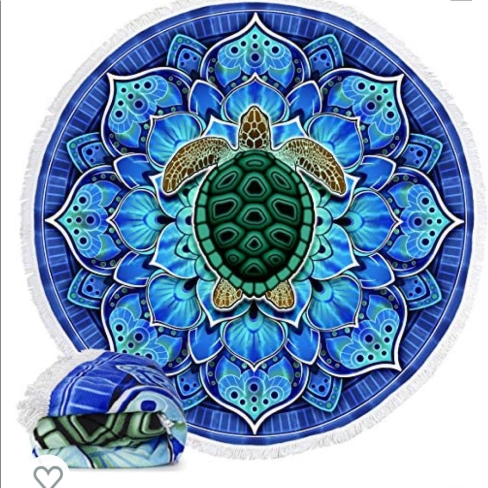 Large round microfiber beach towels